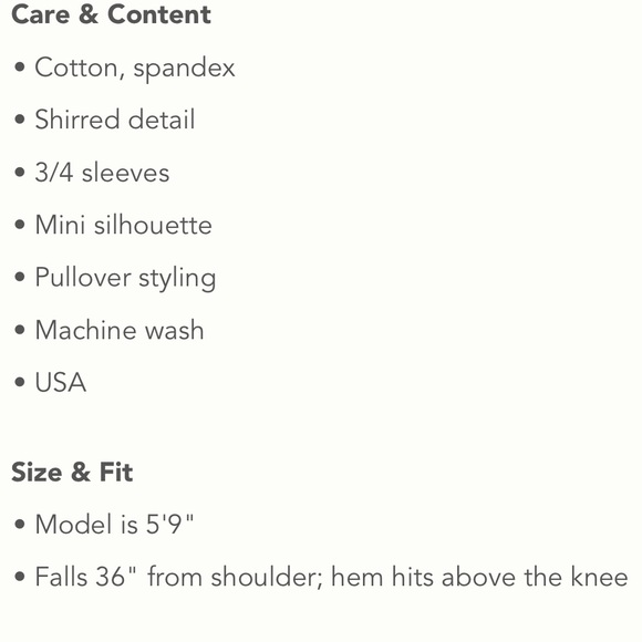 NWT sundry shirred mini dress - Picture 6 of 7